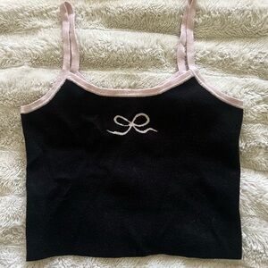 PacSun Black and Pink Knit Top